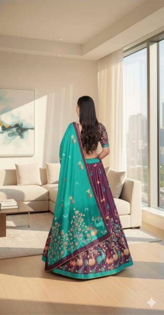 Artriddhs vol 22 Dola silk Affordable lehenga choli dealers in Pune